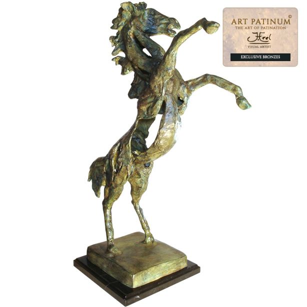 Energy Bronzen beeld steigerend paard Atelier John Frel