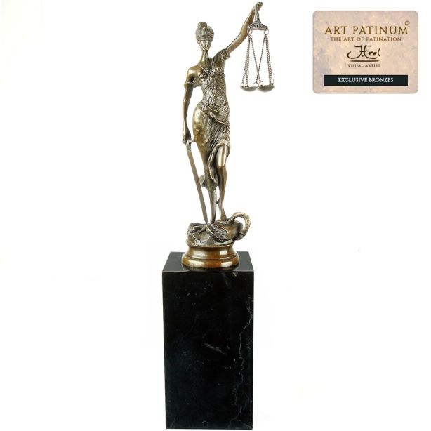 Vrouwe Justitia bronzen beeld exclusieve uitvoering Atelier John Frel