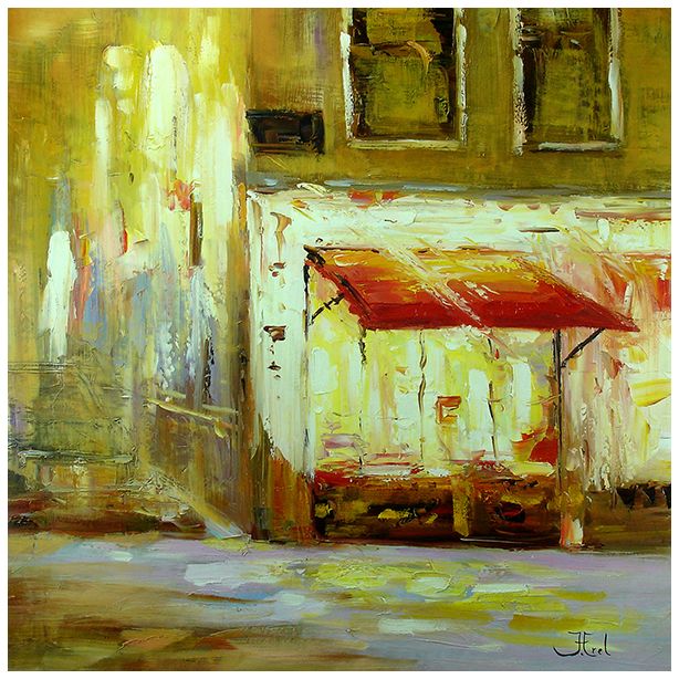 Schilderij La Boutique Montmartre Art Unica