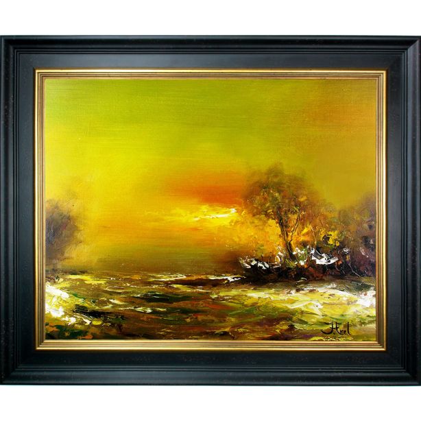 Schilderij Sunset John Frel met sierlijst