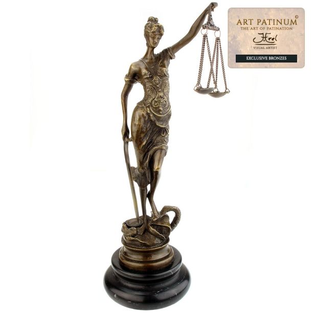 Vrouwe Justitia Bronzen beeld collectie Atelier John Frel