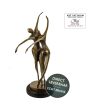 Bronzen beeld man en vrouw in danshouding titel Love Dance