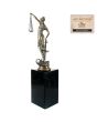 Bronzen beeld Vrouwe Justitia Atelier John Frel brons patinering