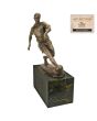 Bronzen beeld Voetballer Titel De gouden Pass van Bronzen beeldenatelier John Frel