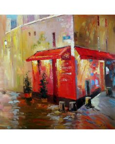 Impressionisme John Frel Corner Store Montmartre Art Unica