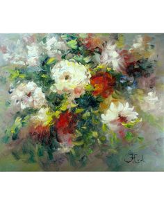 Impressionistisch Schilderij John Frel Mixed Roses  