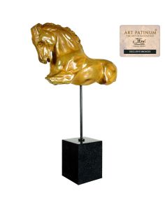 Beeld Paard op sokkel Atelier John Frel brons patineringen Amersfoort