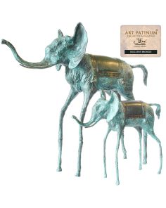 Twee bronzen Dali Olifanten unieke combinatie Atelier John Frel Bronzen beelden