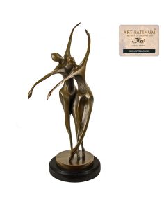 Love Dance bronzen beeld man en vrouw danspaar met exclusieve Patina John Frel