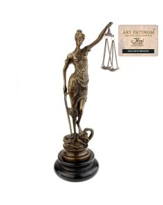 Vrouwe Justitia Bronzen beeld collectie Atelier John Frel